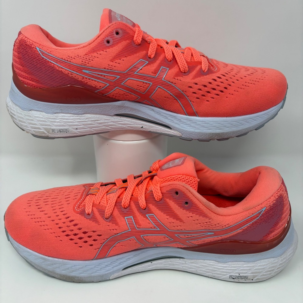 ASICS Gel-Kayano 28 Womens Size 9 Wide Orange White Running Shoes (1012B046) - Picture 3 of 8